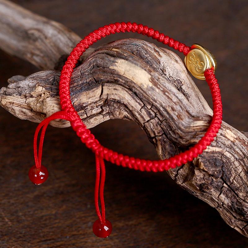 24k Pure Silver CELESTIAL GUARDIAN  LONGEVITY TURTLE  Red Rope Bracelet