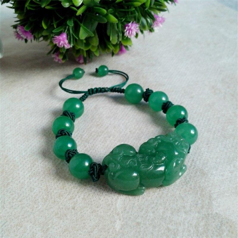 Burmese Jadeite  Feng Shui LUCKY PIXIU & Eternal Knot Bracelet