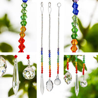 Thumbnail for 3/pc set of  7 Chakra Sparkling Crystal Sun Catchers