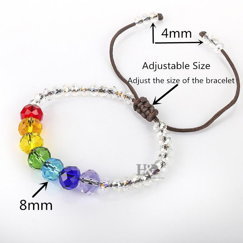 Sparkling 7 Chakra  Crystal Bracelet