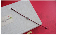 Thumbnail for Red Rope & Silver 'INVITE LUCK'-Simple Fu symbol Bracelet