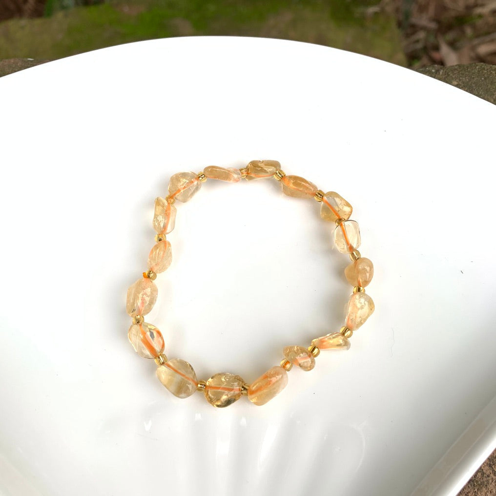 Natural Beaded Citrine 'ABUNDANCE' Bracelet