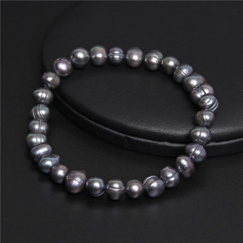 Freshwater Baroque Black Pearl Bracelet