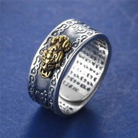 Thumbnail for Feng Shui LUCKY PIXIU with Heart Sutra Ring