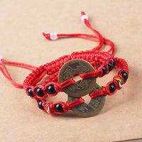 Thumbnail for Ancient Coin FENG SHUI & Obsidian PROSPERITY Bracelet- BUY 1 , GET 2nd 70% OFF!