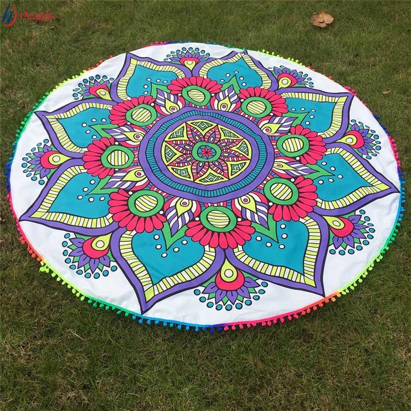 Colorful Mandala Beach and Yoga Tapestry