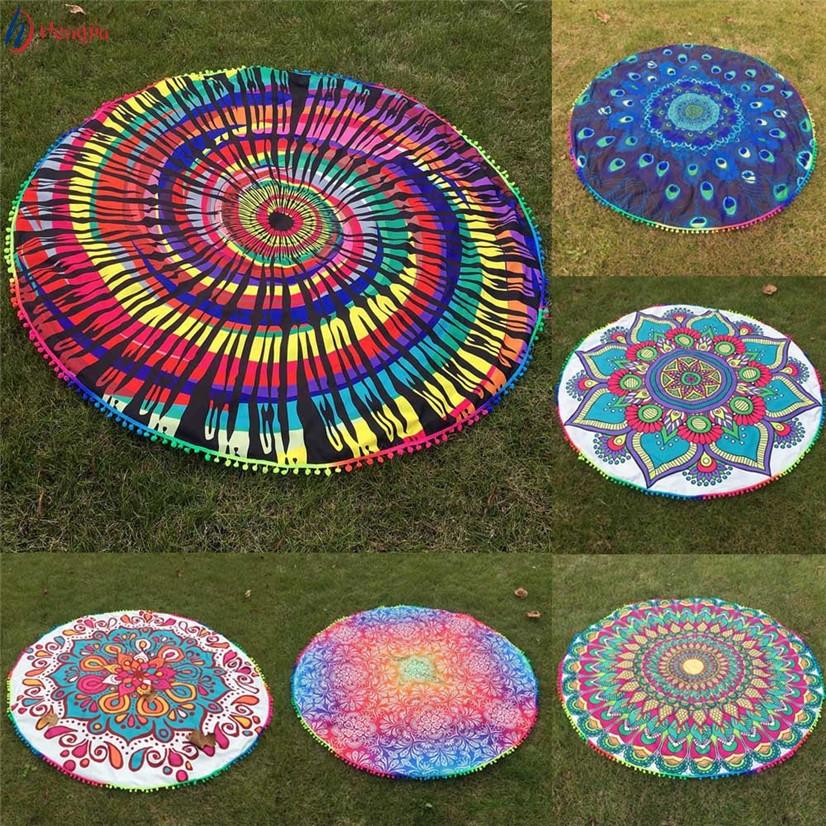 Colorful Mandala Beach and Yoga Tapestry