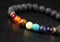 Thumbnail for Black Lava & 7 Chakra Stone Aromatherapy Healing Bracelet