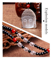 Thumbnail for Natural White Onyx Carved Crystal Buddha Pendant