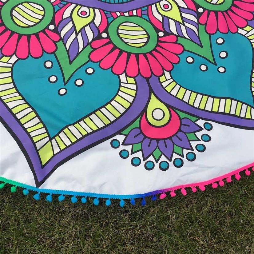 Colorful Mandala Beach and Yoga Tapestry