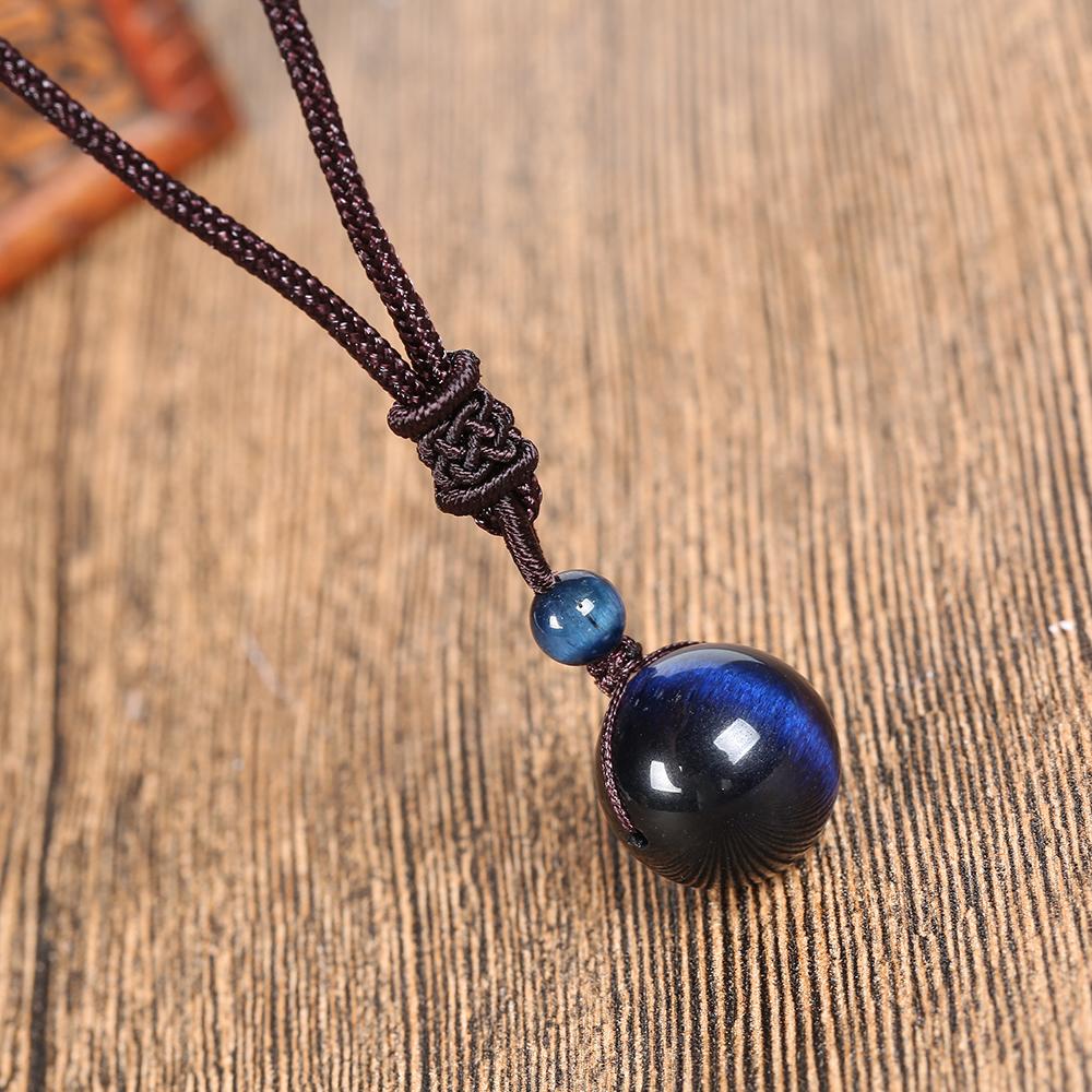 Knotted Rope Natural  Stone Balance and Healing Necklace