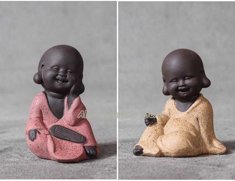 Adorable Mini Monk Buddha Tea Pet Figurine