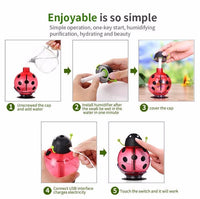 Thumbnail for Cute Ladybug Car USB Humidifier Diffuser