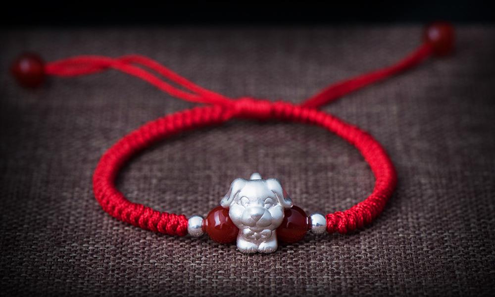 2022-The Year of the TIGER  ! Pure 999 Silver Chinese Zodiac Animal Red Rope bracelets