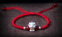 Thumbnail for 2022-The Year of the TIGER  ! Pure 999 Silver Chinese Zodiac Animal Red Rope bracelets