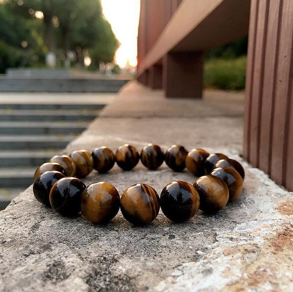 CALM & PROTECT yourself with a Potent Tiger Eye & Lava Stone Mix Bracelet