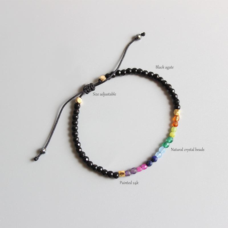 7 Chakra Slim Healing and Balance  Bracelet