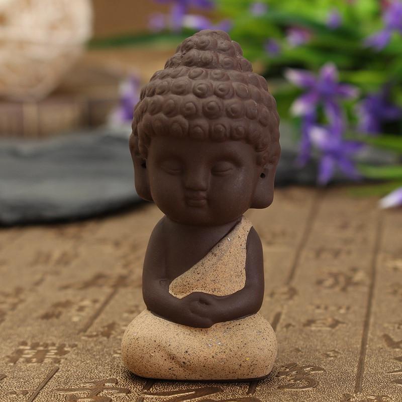 Little Handcrafted Ceramic Tea Pet Buddha