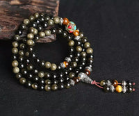 Thumbnail for Natural Gold Obsidian Tiger Eye Mala