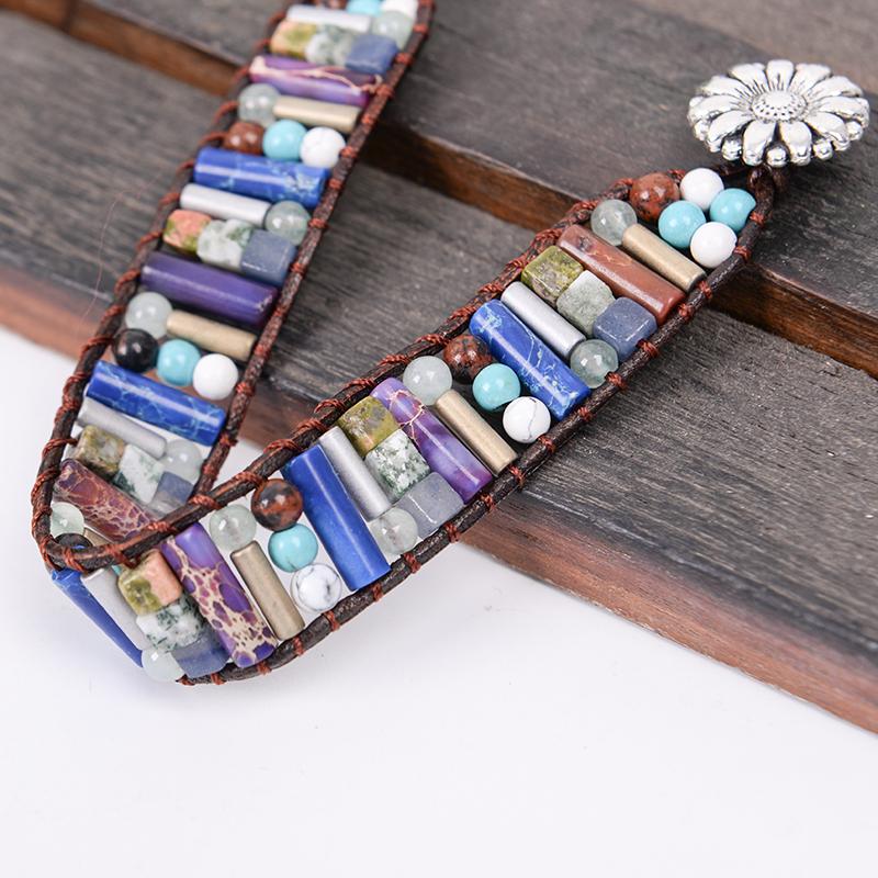 Natural Stone Energy and Positivity Wrap Bracelet