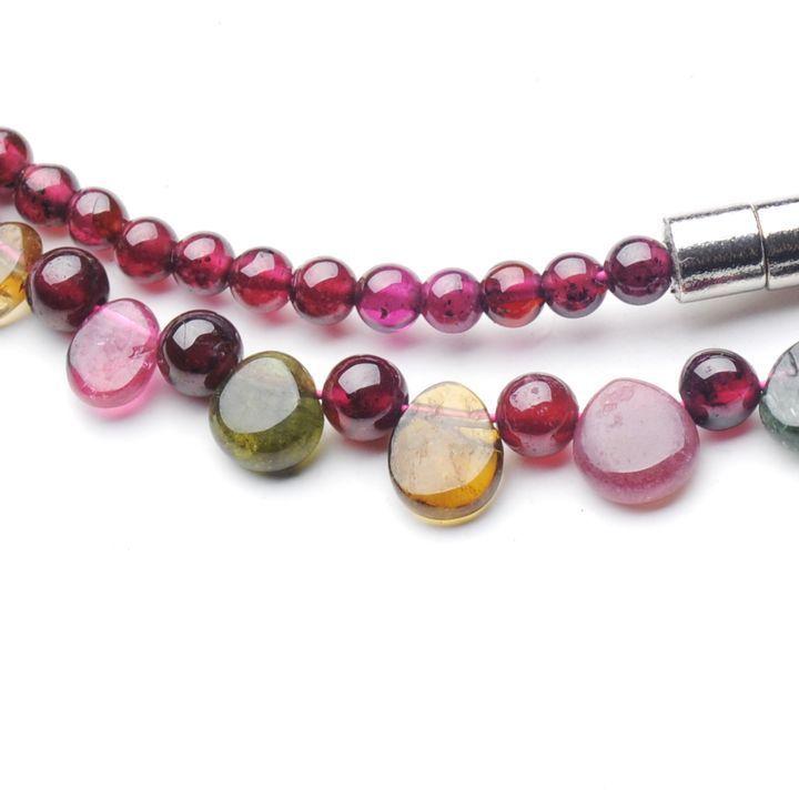 Women's Natural Garnet & Tourmaline CLEANSING Necklace