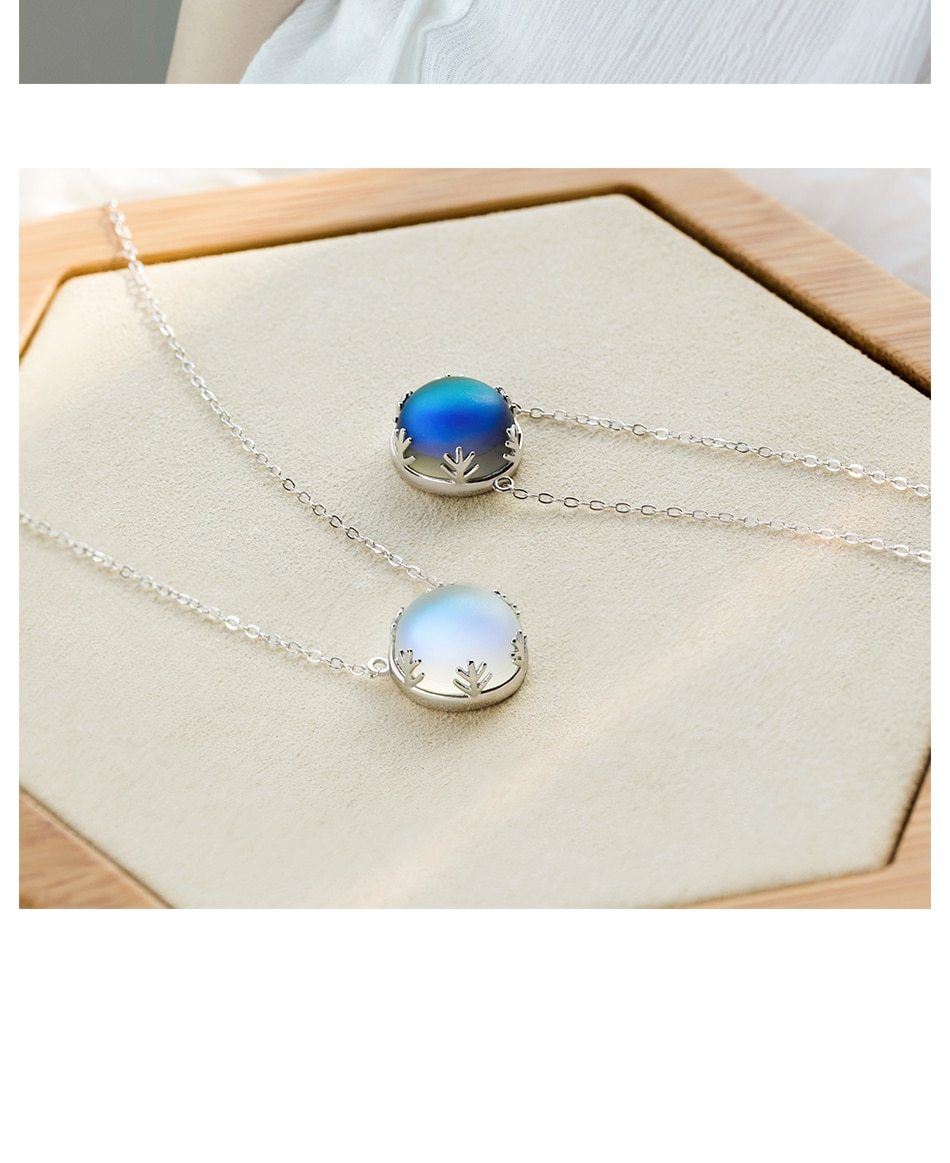 925 Sterling Silver 'AURORA LIGHTS' Crystal Necklace