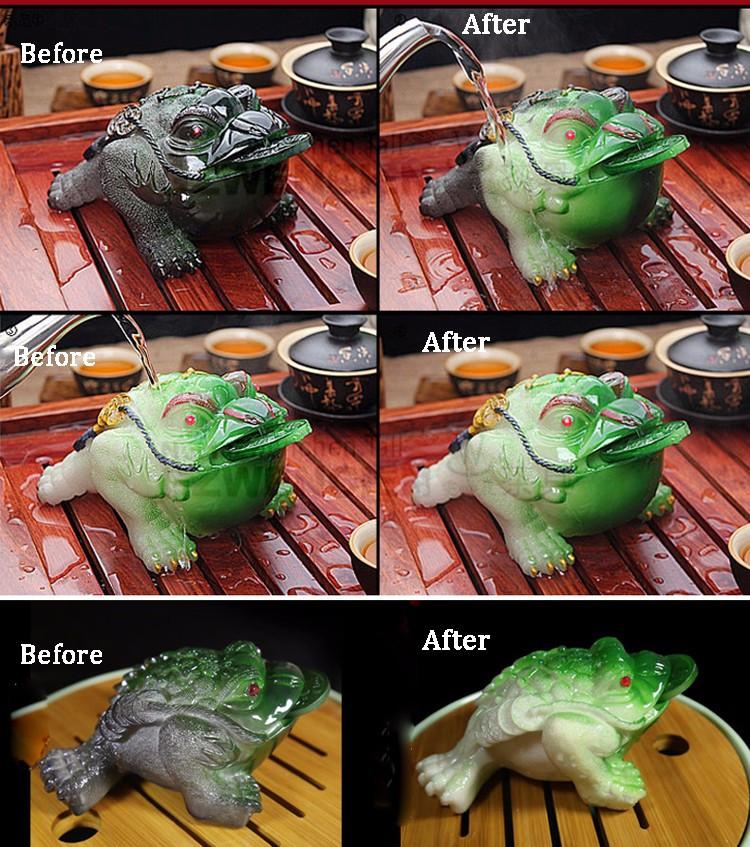 Color Changing Lucky Frog Toad Tea Pet Figurine