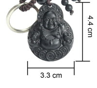 Thumbnail for Ebony Wood Laughing Buddha Key chain