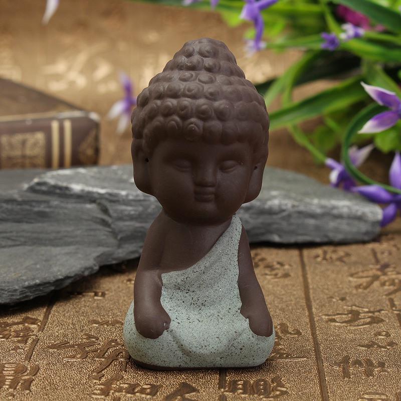 Little Handcrafted Ceramic Tea Pet Buddha