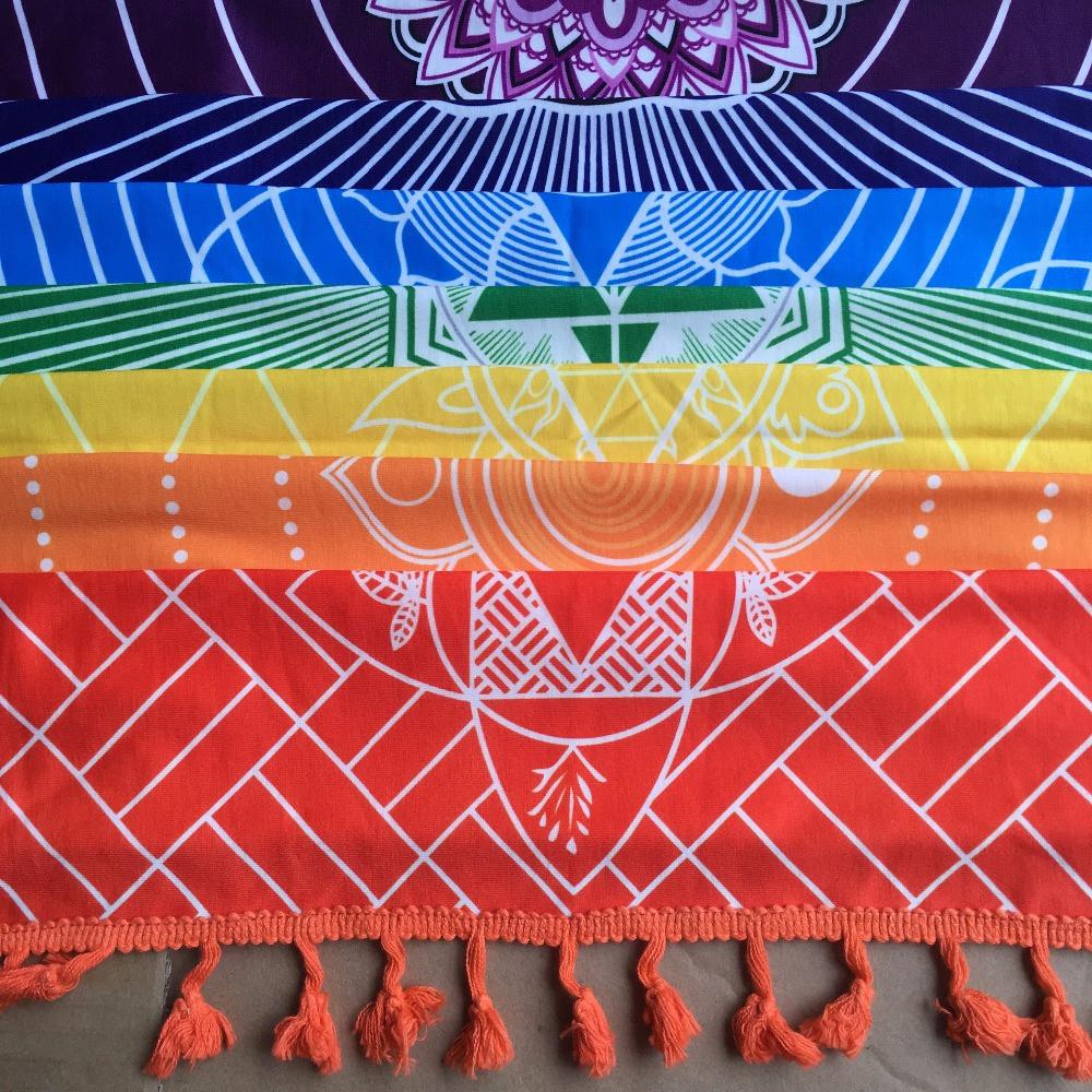 Colorful Rainbow Chakra Tapestry