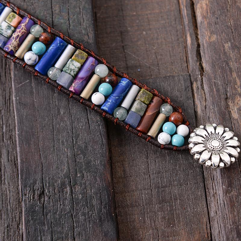 Natural Stone Energy and Positivity Wrap Bracelet