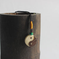 Thumbnail for Hand carved Yin Yang Sign  Lucky Rope Necklace