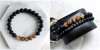 Thumbnail for 2 Pc/Set of Elegant Men's Natural Stone Energy Bracelets