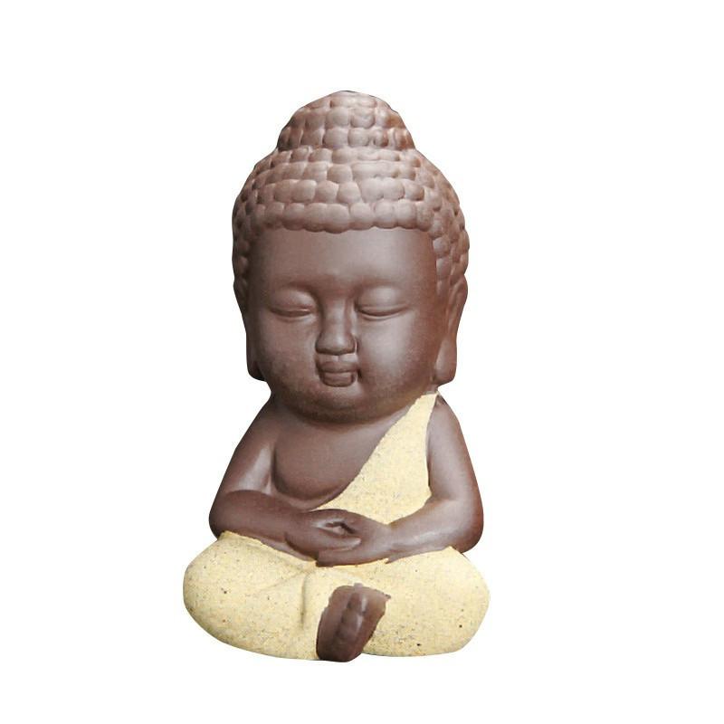 Hand Painted Buddha Tea Pet Miniature