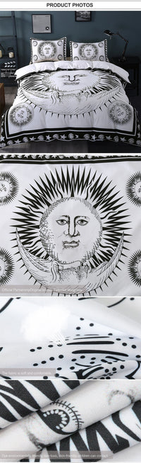 Thumbnail for 3Pcs Set   Sun and Moon Duvet Cover With Pillowcase Covers