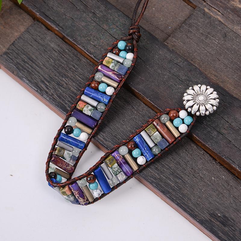 Natural Stone Energy and Positivity Wrap Bracelet