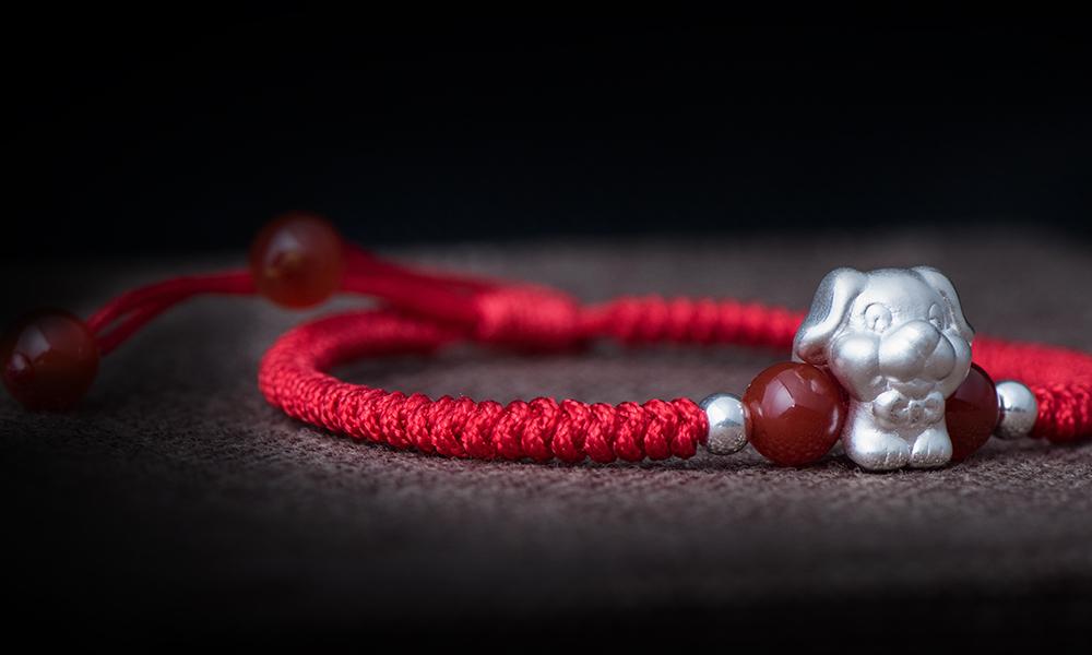 2022-The Year of the TIGER  ! Pure 999 Silver Chinese Zodiac Animal Red Rope bracelets