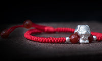 Thumbnail for 2022-The Year of the TIGER  ! Pure 999 Silver Chinese Zodiac Animal Red Rope bracelets