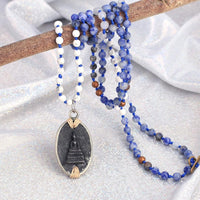 Thumbnail for Ancient Style Thai BUDDHA AMULET & Sodalite/Howlite Stone INTUITION Necklace