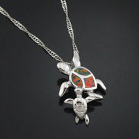 Thumbnail for Mom and Baby Turtle Opal Necklace