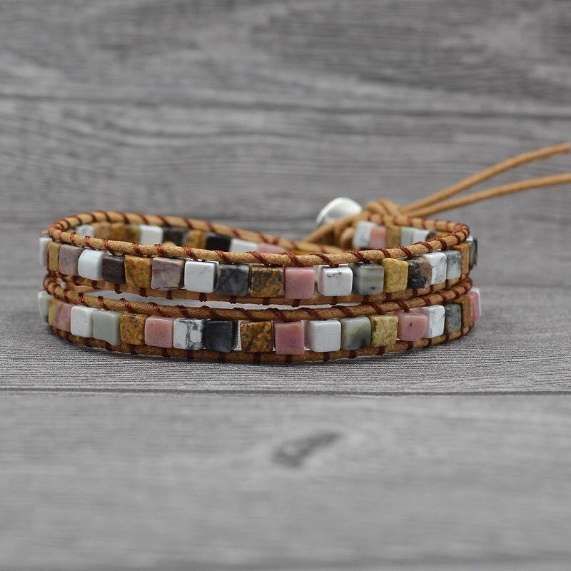 2 Strand Natural Agate Friendship Bracelets