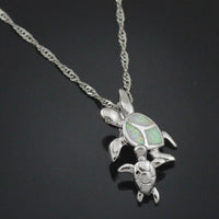 Thumbnail for Mom and Baby Turtle Opal Necklace