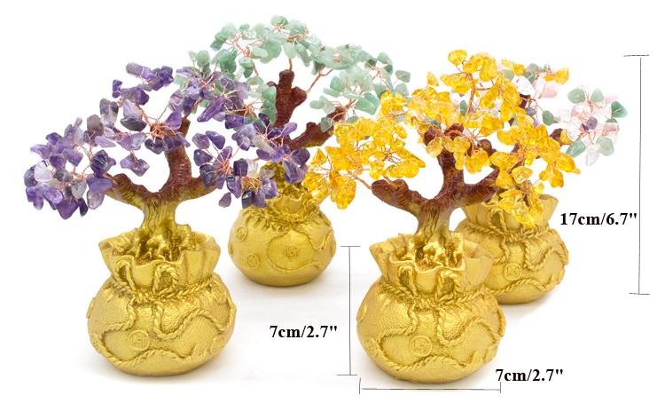 Feng Shui Mini Crystal Money Tree Bonsai Style