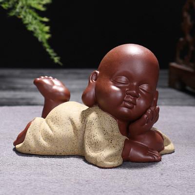 5pc/Set Top Quality Buddha Monk Tea Pet Figurines