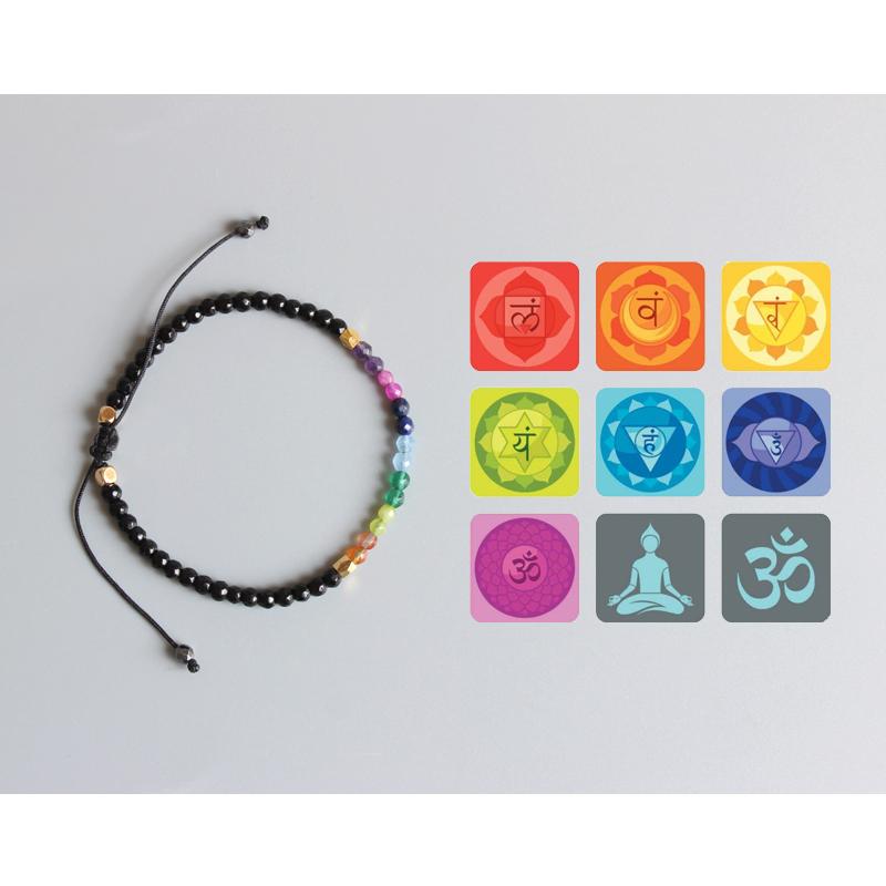 7 Chakra Slim Healing and Balance  Bracelet