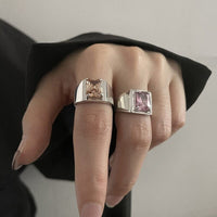 Thumbnail for Thai Silver & Cubic Zirconia (CZ) Ring Set