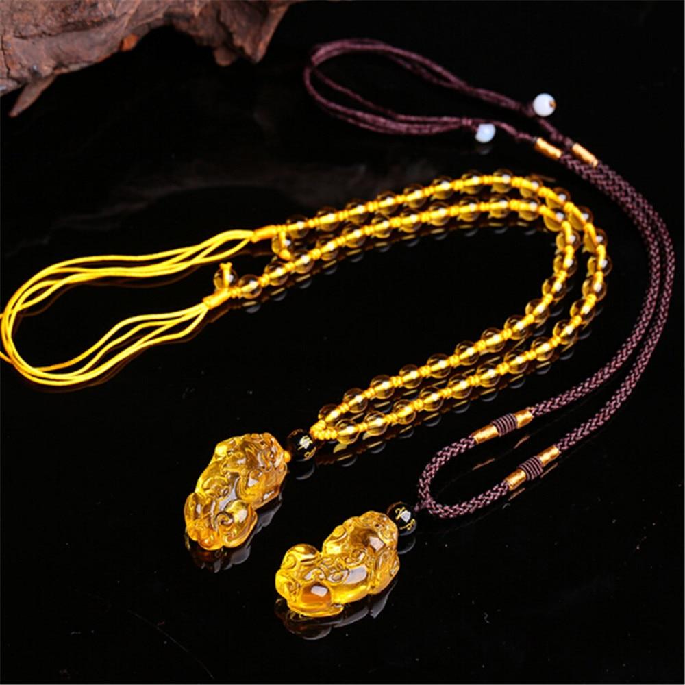 Natural Citrine Pixiu Necklace- Attract WEALTH & JOY into your Life.