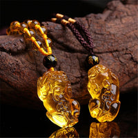 Thumbnail for Natural Citrine Pixiu Necklace- Attract WEALTH & JOY into your Life.