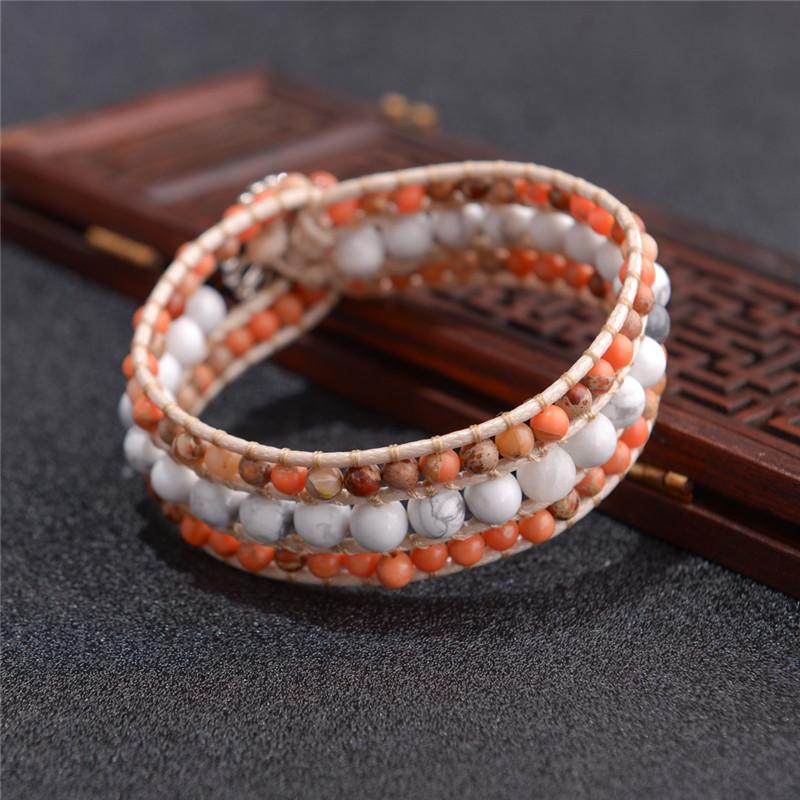 Emperor Stone and Howlite Wrap Bracelet