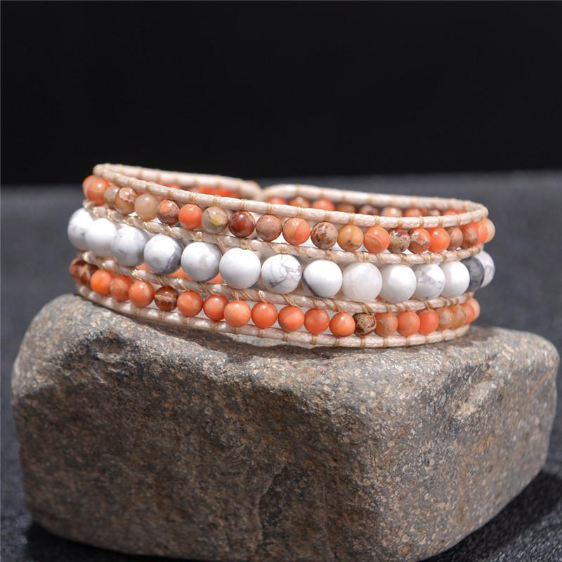 Emperor Stone and Howlite Wrap Bracelet